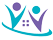 logo de colomiers accueil représentant deux personnage stylisés qui lèvent les bras